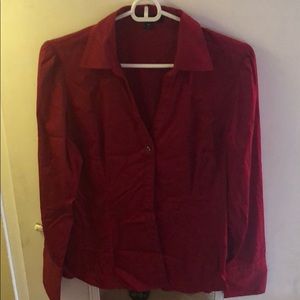 Express red button down
